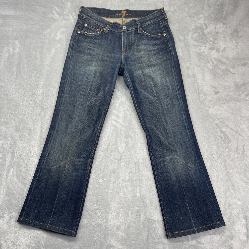 7 For All Mankind Bootcut Jeans Womens 28 (30x28) Blue Denim Streetwear USA